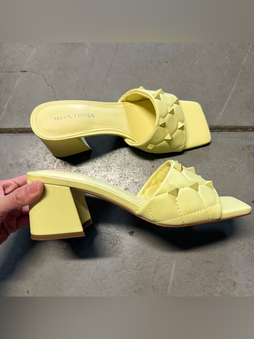Marc Fisher Gasella Sandal in Yellow Size 7.5 NEW